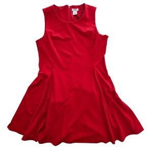 DKNY Red Studded Sleeveless Fit and Flare Mini Dress Size 16 DD4G1E50 NEW